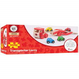 Camion cu platforma pentru masinute PlayLearn Toys, BigJigs Toys