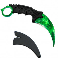 Cutit Karambit pentru antrenament VV-2837 verde fara tais foto