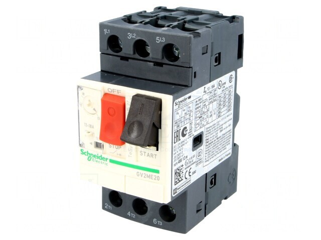&Icirc;ntrerupător motor 7,5kW șină DIN IP20 GV2ME20