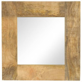 Oglindă, lemn masiv de mango, 50 x 50 cm, vidaXL