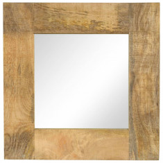 Oglinda, lemn masiv de mango, 50 x 50 cm foto