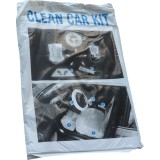 Protectie masina interior din 5 piese, plastic, (husa volan, frana de mana, schimbator viteze, scaun sofer si covoras podea) AutoDrive ProParts