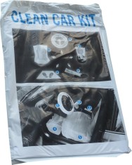 Protectie masina interior din 5 piese, plastic, (husa volan, frana de mana, schimbator viteze, scaun sofer si covoras podea) AutoDrive ProParts
