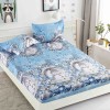 Husa de pat cu elastic Craciun,om de zapada in glob 180x200cm D053, Jojo Home