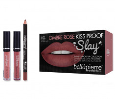 Set Rezistent la Transfer pentru Buze Bellapierre Kiss Proof Slay Ombre Rose Transfer Lip Collection Incognito foto