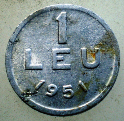 1.829 ROMANIA RPR 1 LEU 1951 foto