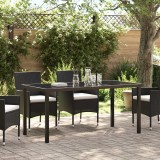 VidaXL Masă de Grădină Negru 160 x 80 x 73 cm Lemn masiv de tec