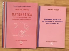 Set carti matematica pentru clasa a IX de Mircea Ganga (Manual si Probleme rezolvate)