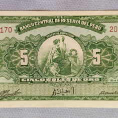 Peru - 5 Soles de oro (1960)