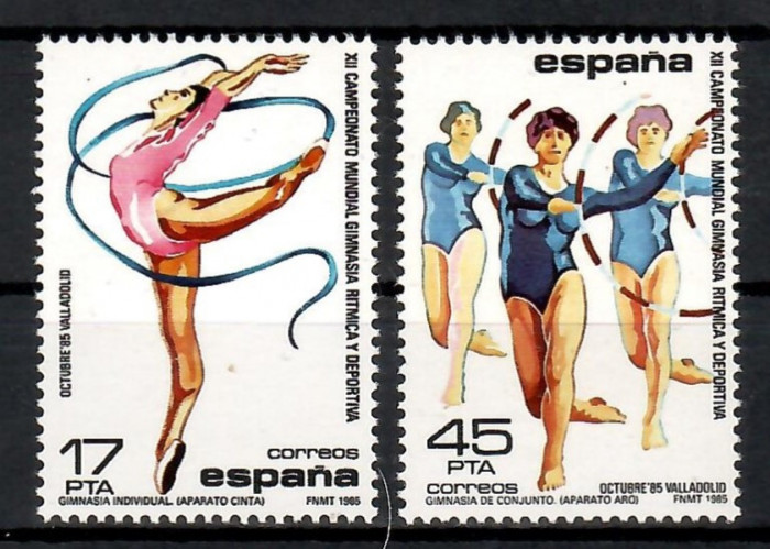 Spania 1985 - Campionatele Mondiale de gimnastică ritmică, Vallodolid, MNH
