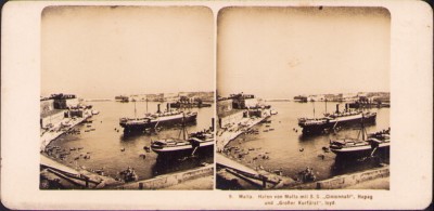 ST78N Malta, Hafen von Malta mit SS Cincinnati, Hapag und Grosser Kurf&amp;uuml;rst, Loyd foto
