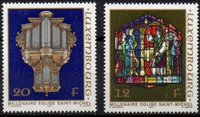 LUXEMBURG 1987, Aniversari, 1000 de ani - Biserica St.Michel, Arta, MNH foto