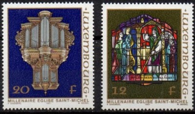 LUXEMBURG 1987, Aniversari, 1000 de ani - Biserica St.Michel, Arta, MNH foto