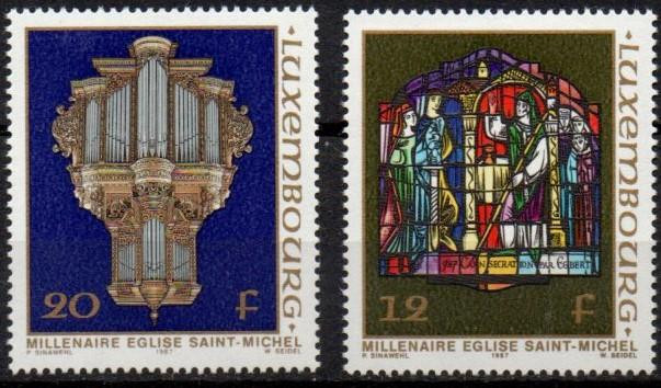 LUXEMBURG 1987, Aniversari, 1000 de ani - Biserica St.Michel, Arta, MNH