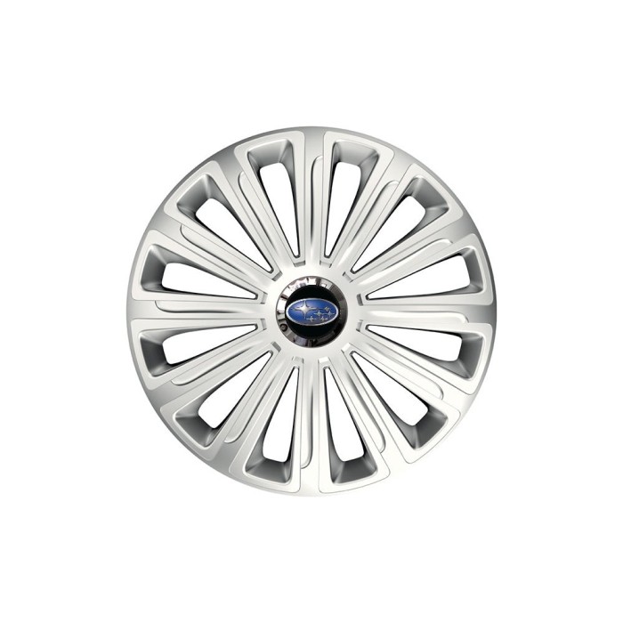 Set 4 capace roti Cu Inel Cromat Trend R16 Compatibil Cu Subaru