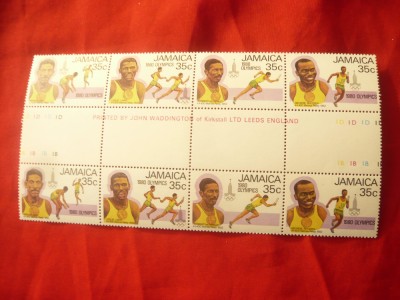 Bloc Jamaica 1980 - Olimpiada Moscova, 8 val. foto