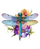 Sticker decorativ, Libelula, Albastru, 62 cm, 1206STK-4