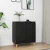 VidaXL Servantă cu picioare din lemn masiv, negru, 60x35x70 cm, PAL