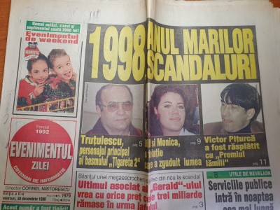 evenimentul zilei 30 decembrie 1998-art piturca,lobont,oprea foto