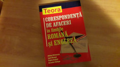 Corespondenta de afaceri in lb romana si engleza-A.Chiriacescu | Limba engleza foto