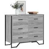 Gossi comoda cu sertare, gri sonoma 91x35,5x74,5 cm lemn prelucrat