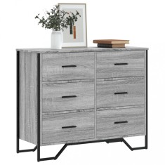 Gossi comoda cu sertare, gri sonoma 91x35,5x74,5 cm lemn prelucrat