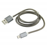 Cablu USB A tata la micro USB, metalic, 1m, 196726