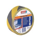Banda adeziva antialunecare, galben negru, 15m x 50mm - Tesa 60951