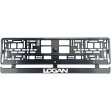 Set 2 bucati, suport numar inmatriculare Carbon, Logan