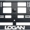 Set 2 bucati, suport numar inmatriculare Carbon, Logan