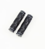 Set 2 mansoane biciclete KRIS MTB Grot 0123, 120mm, PVC, culoare negru Cod:A743