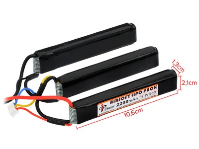 Acumulator TriPack Li-Po 11.1V / 2200mAh 20C IPower Deans foto