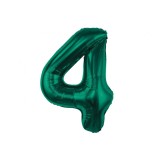 Balon folie sub forma de cifra, verde, 85 cm-Tip Cifra 4