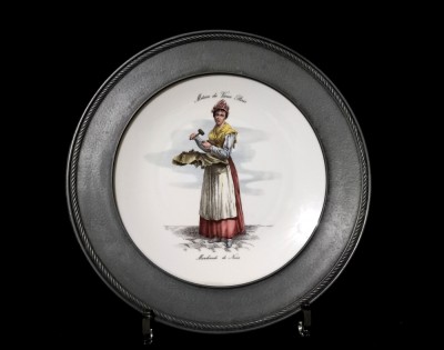 Farfurie decorativa porțelan Apilco Franța foto