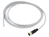 Conector HARTING M12 mufă mamă 5 pini drept cod A DeviceNet/CANopen cu cablu 3m PVC