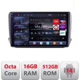 Navigatie Peugeot 208/2008 2012-2018 Edotec Kit-PSA 8 core QLED 2K 16+512GB 360 Android Waze USB Navigatie Internet Youtube Radio