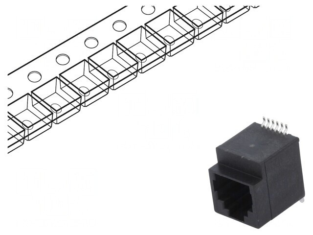 Soclu RJ12 6P6C SMT Vertical