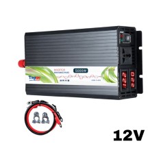 Invertor 5000W 12V &ndash; 220 V auto si panouri solare SINUS PUR, unda pura rulota, casa, cabana