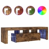 Cumpara ieftin Comoda TV cu lumini LED, stejar fumuriu 140x36,5x40 cm