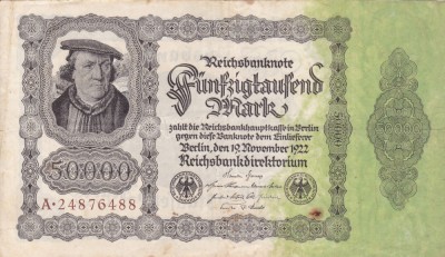 GERMANIA 50.000 marci 1922 VF!!! foto