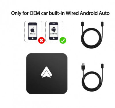 Mini Carplay AutoBox Dongle cu fir la wireless foto