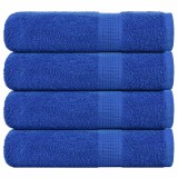 vidaXL Prosoape de m&acirc;nă 4 buc Albastru 50x100 cm 360 g/m&sup2; 100% bumbac