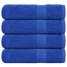 vidaXL Prosoape de m&acirc;ini 4 buc., FROGN, albastru, 50x100 cm, 100% bumbac 136711