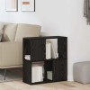 Raft de cărți vidaXL Negru Stejar 60x24x63 cm din Lemn prelucrat