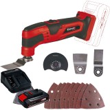 Einhell TC-MG 18 Li PXC + Starter Kit - Multicutter + Set 1 acumulator si incarcator Li-Ion 18 V 2.5 Ah