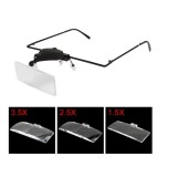 Lupa pentru ochelari Cu lampă LED - mărire 1,5x, 2,5x, 3,5x