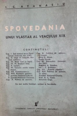 SPVEDANIA UNUI VLASTAR AL VEACULUI XIX foto