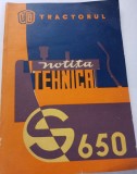 Tractorul S650 - notita tehnica tractor romanesc Steagul Rosu