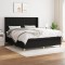 vidaXL Pat box spring cu saltea, negru, 180x200 cm, catifea 3132171