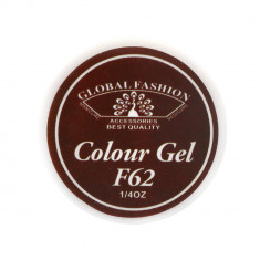 Gel Color Unghii, Vopsea de Arta Global Fashion, Seria Rose Red F62, 5g